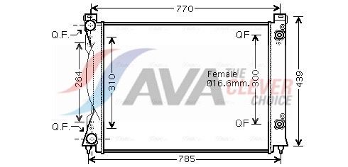 Радиатор, охлаждение двигателя AVA AI2234