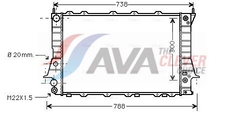 Радиатор, охлаждение двигателя AVA AIA2078