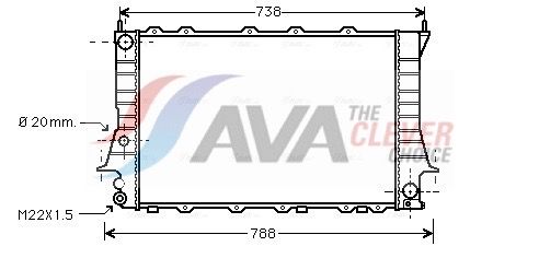 Радиатор, охлаждение двигателя AVA AIA2081