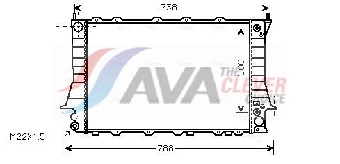 Радиатор, охлаждение двигателя AVA AIA2084