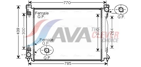 Радиатор, охлаждение двигателя AVA AIA2232