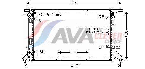 Радиатор, охлаждение двигателя AVA AIA2293