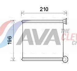 Теплообменник, отопление салона AVA AIA6385