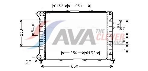 Радиатор, охлаждение двигателя AVA ALA2038