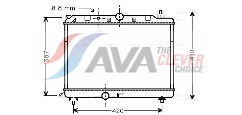 Радиатор, охлаждение двигателя AVA AU2121