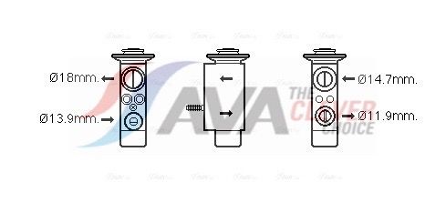 Расширительный клапан, кондиционер AVA BW1441