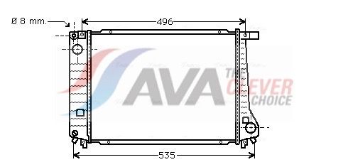 Радиатор, охлаждение двигателя AVA BW2086