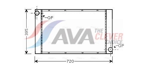 Радиатор, охлаждение двигателя AVA BW2373