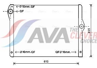 Радиатор, охлаждение двигателя AVA BW2430