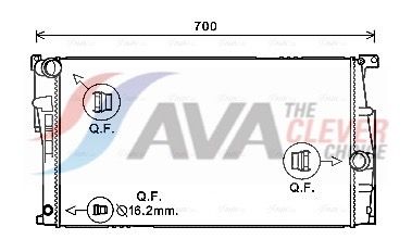 Радиатор, охлаждение двигателя AVA BW2453