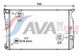 Радиатор, охлаждение двигателя AVA BW2546