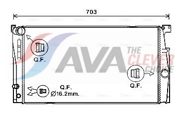 Радиатор, охлаждение двигателя AVA BW2549