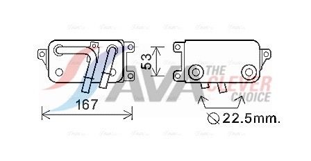 Масляный радиатор, автоматическая коробка передач AVA BW3396