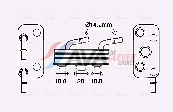 Масляный радиатор, автоматическая коробка передач AVA BW3559
