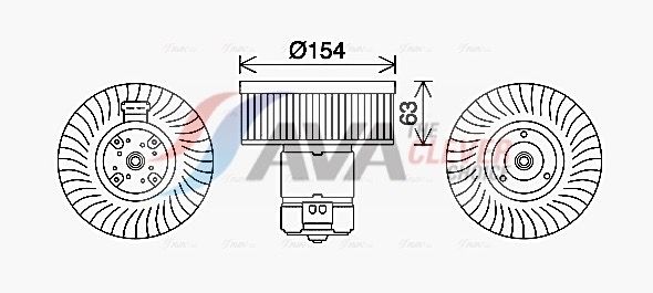 Вентилятор салона AVA BW8570