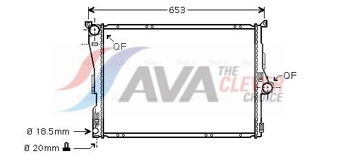 Радиатор, охлаждение двигателя AVA BWA2291