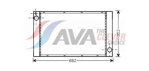 Радиатор, охлаждение двигателя AVA BWA2333