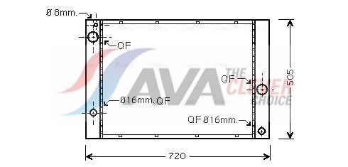 Радиатор, охлаждение двигателя AVA BWA2338