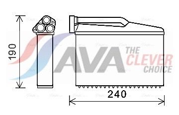 Теплообменник, отопление салона AVA BWA6541