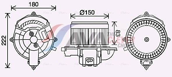 Вентилятор салона AVA CN8310