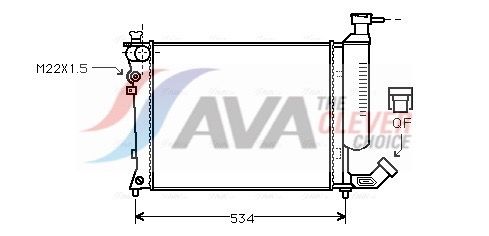 Радиатор, охлаждение двигателя AVA CNA2059
