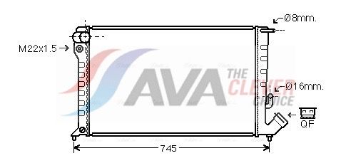 Радиатор, охлаждение двигателя AVA CNA2151
