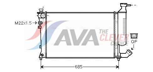 Радиатор, охлаждение двигателя AVA CNA2155
