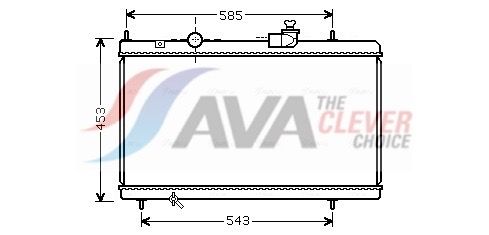 Радиатор, охлаждение двигателя AVA CNA2228