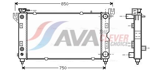Радиатор, охлаждение двигателя AVA CR2028