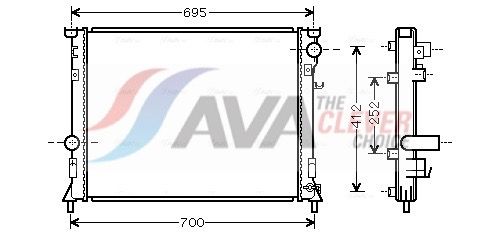 Радиатор, охлаждение двигателя AVA CR2097