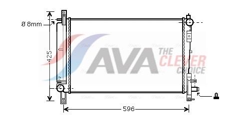 Радиатор, охлаждение двигателя AVA CRA2080