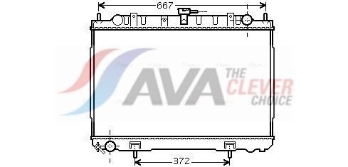 Радиатор, охлаждение двигателя AVA DN2241