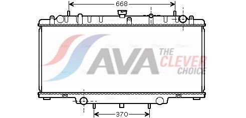 Радиатор, охлаждение двигателя AVA DN2246