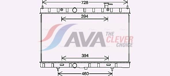 Радиатор, охлаждение двигателя AVA DN2453