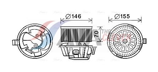 Вентилятор салона AVA DN8384