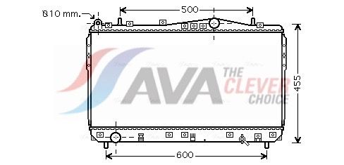Радиатор, охлаждение двигателя AVA DWA2073