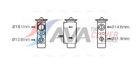 Расширительный клапан, кондиционер AVA FD1492