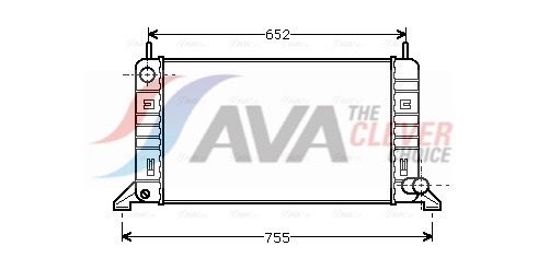 Радиатор, охлаждение двигателя AVA FD2078