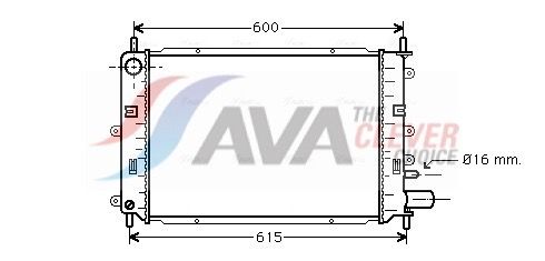 Радиатор, охлаждение двигателя AVA FD2152