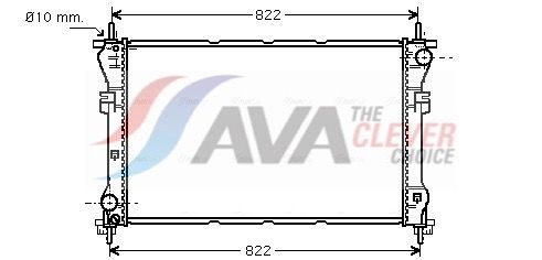 Радиатор, охлаждение двигателя AVA FD2318
