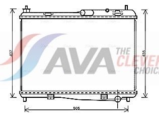 Радиатор, охлаждение двигателя AVA FD2440