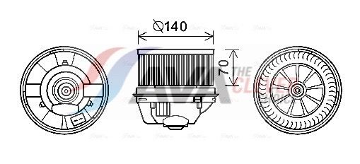 Вентилятор салона AVA FD8496