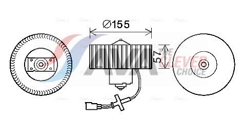 Вентилятор салона AVA FD8568