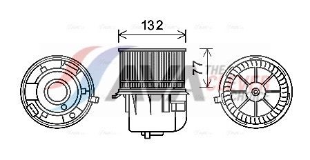 Вентилятор салона AVA FD8572