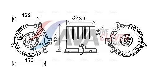 Вентилятор салона AVA FD8576