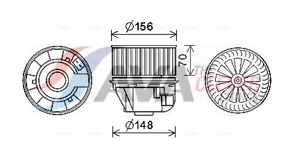 Вентилятор салона AVA FD8611