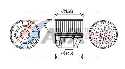 Вентилятор салона AVA FD8618