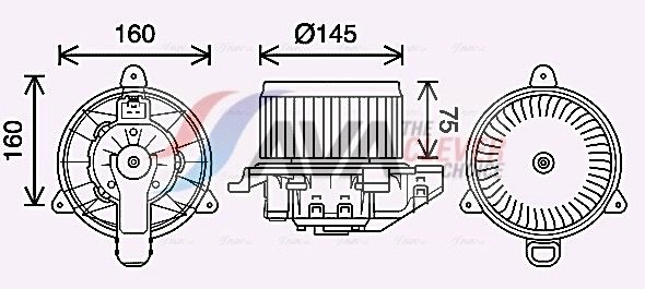 Вентилятор салона AVA FD8626