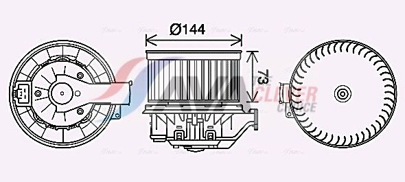 Вентилятор салона AVA FD8629