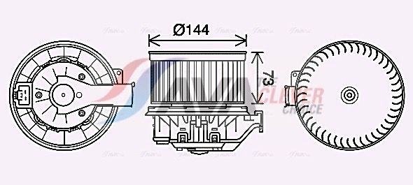 Вентилятор салона AVA FD8632